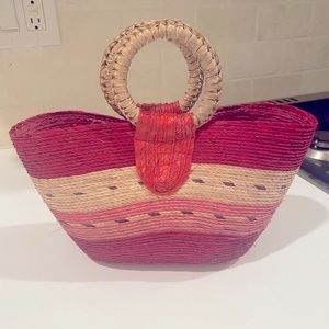 New! Girls handwoven straw bag